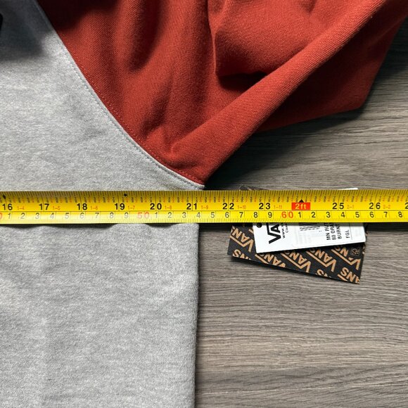 *NEW Vans Men's Rutland III Sweatshirt - Grey/Burnt Red - Picture 7 of 8